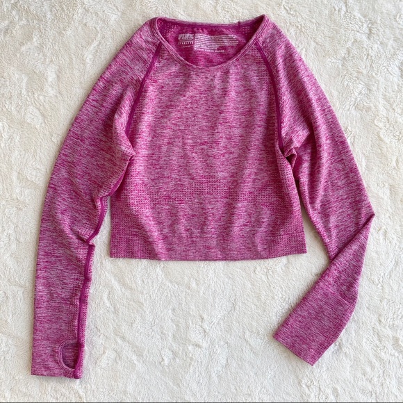 PINK Victoria's Secret Tops - Pink Victoria’s Secret long sleeve crop top large